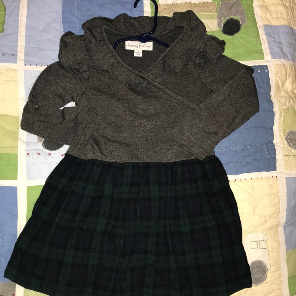 Chasing Fireflies tartan dress xs adorable